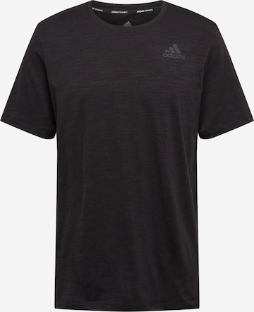 ADIDAS SPORTSWEAR Funktionsskjorte i sort: forside