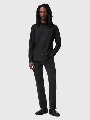 AllSaints Средняя посадка Рубашка 'HAWTHORNE' в Черный