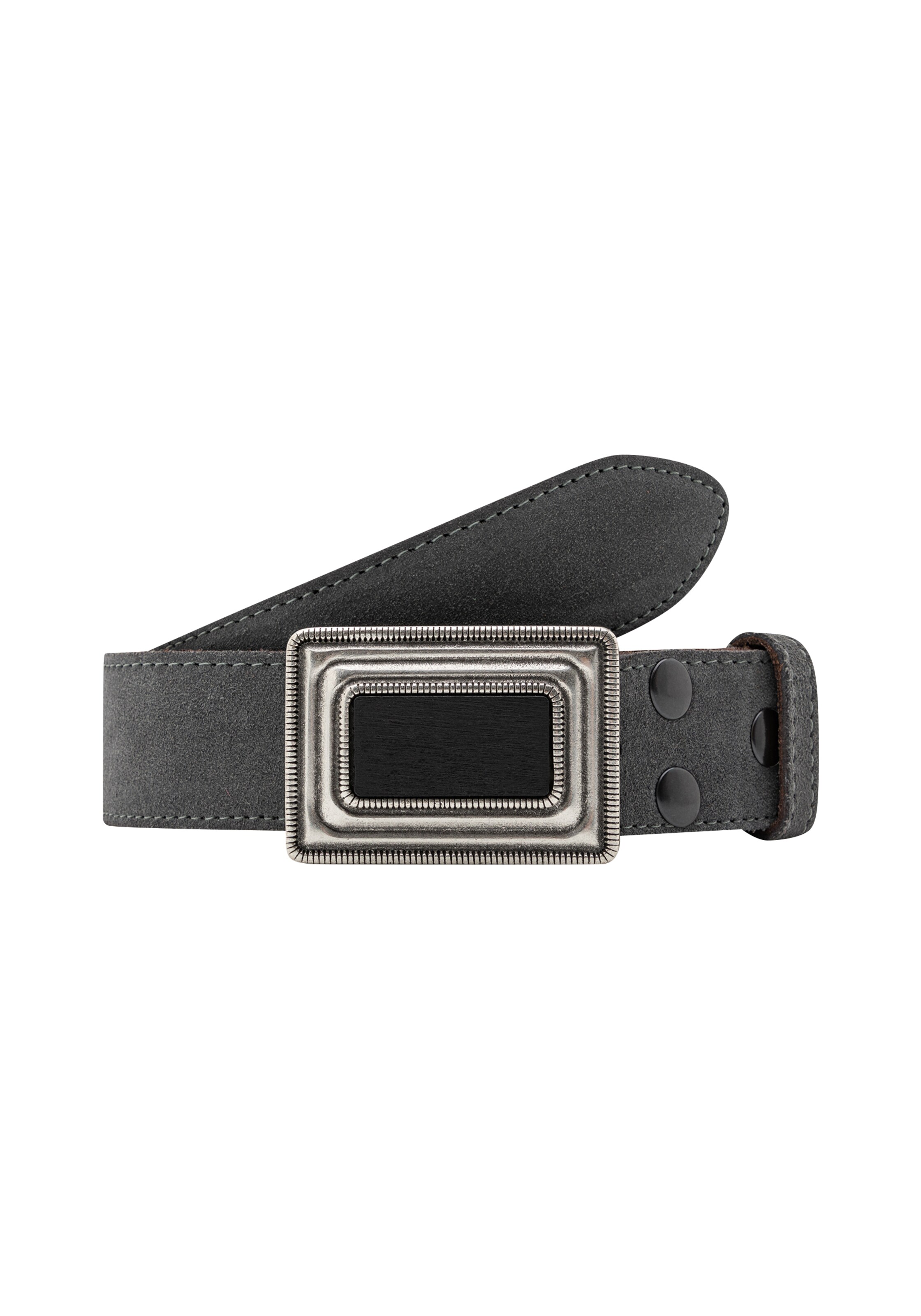 RETTUNGSRING by showroom 019° Gürtel 'Alaska' in Schwarz: Vorderseite