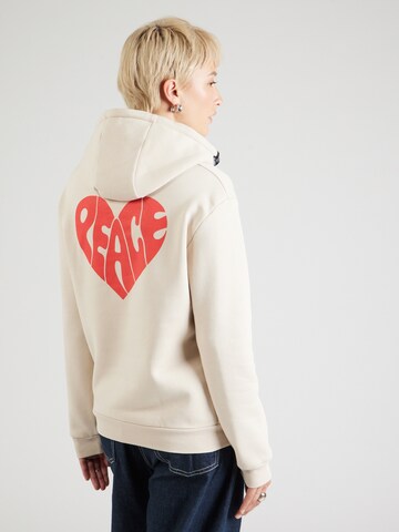 Key Largo Sweatshirt 'Peace' i grå: framsida