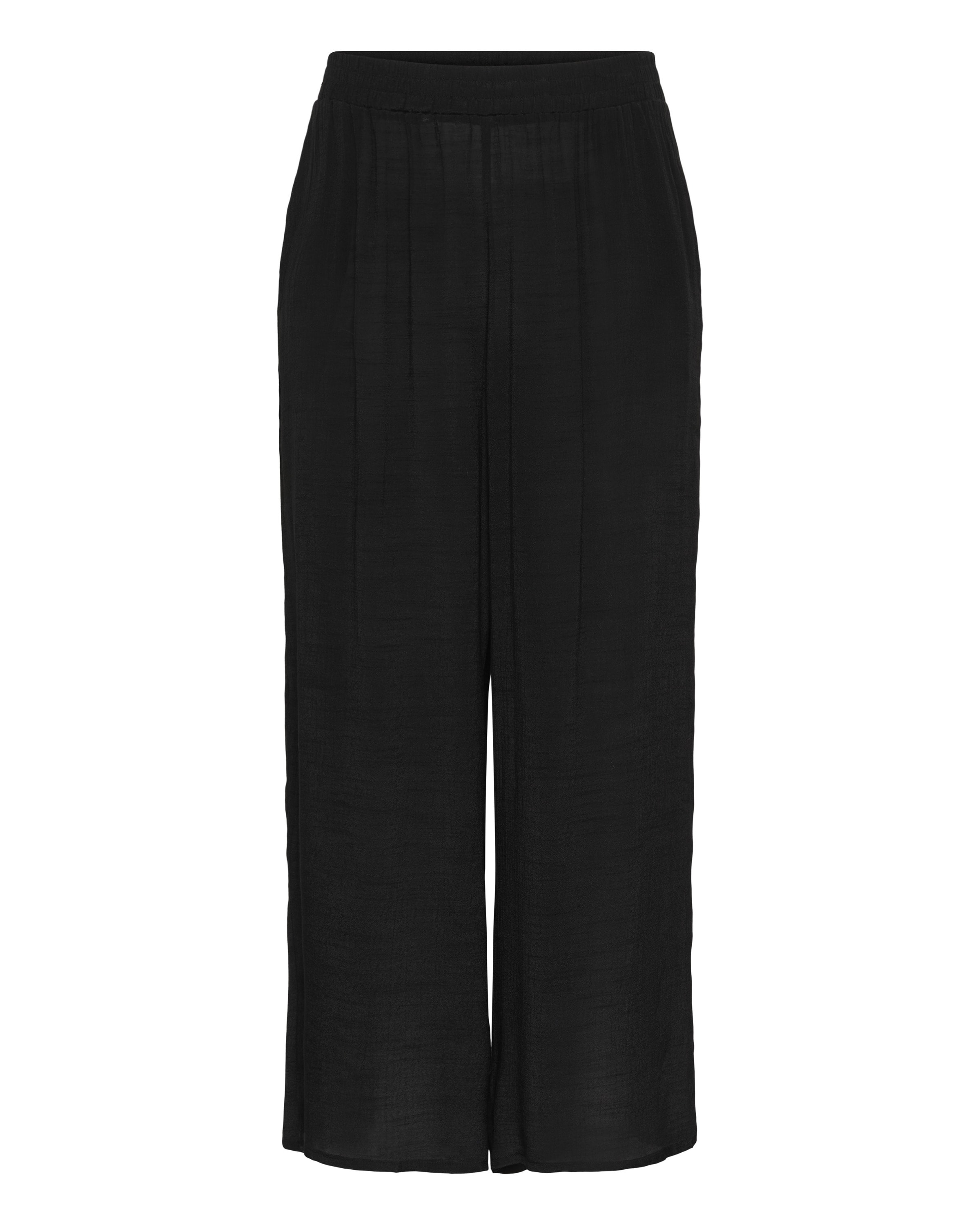 KAFFE CURVE Loosefit Kalhoty 'Alia' – černá: přední strana