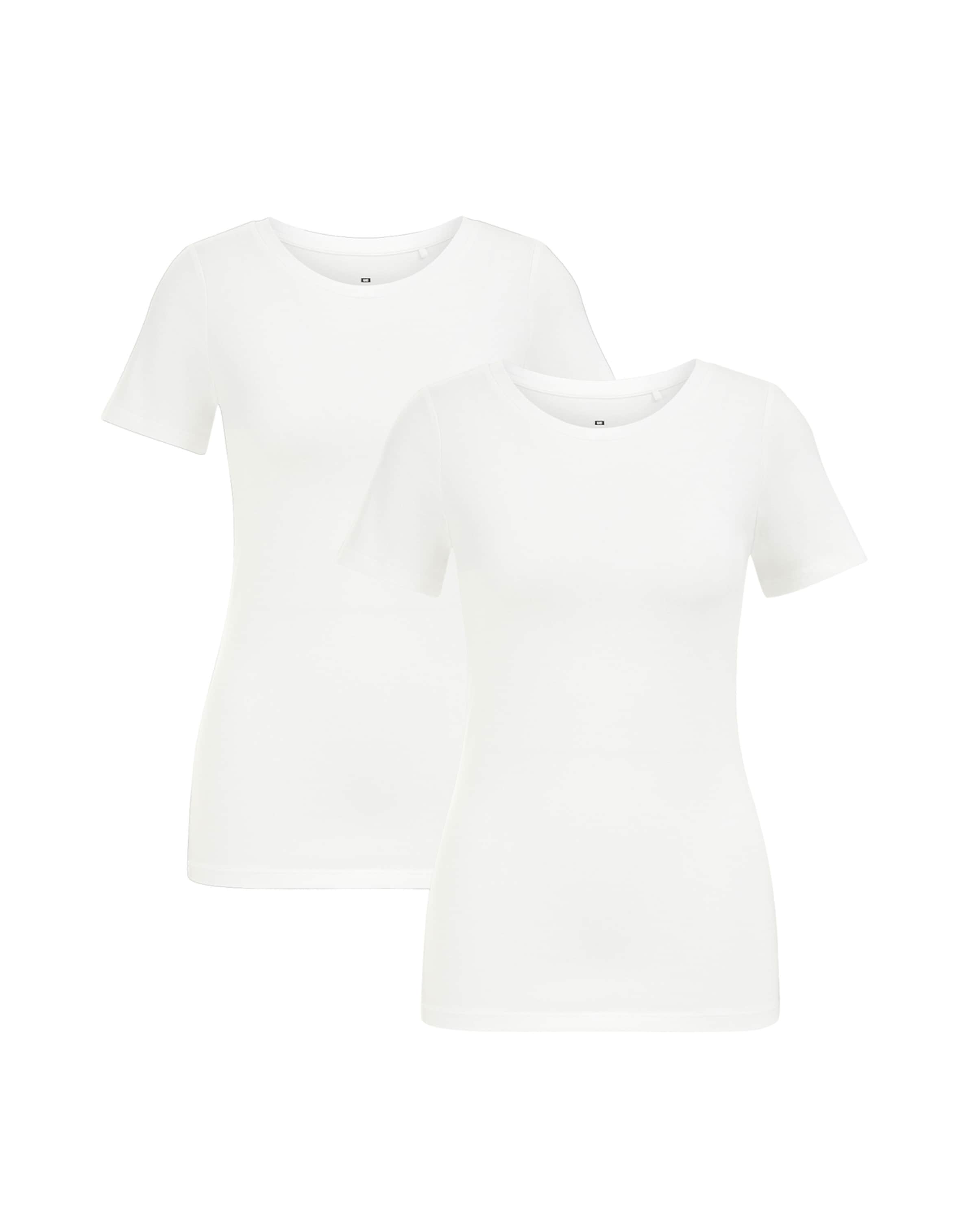 WE Fashion Тениска в бяло: отпред