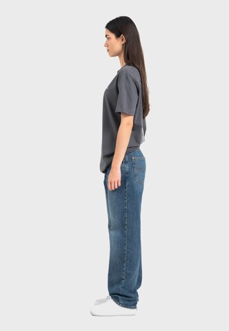 Oldskull Shirt 'Asian Lotus Surf' in Grey