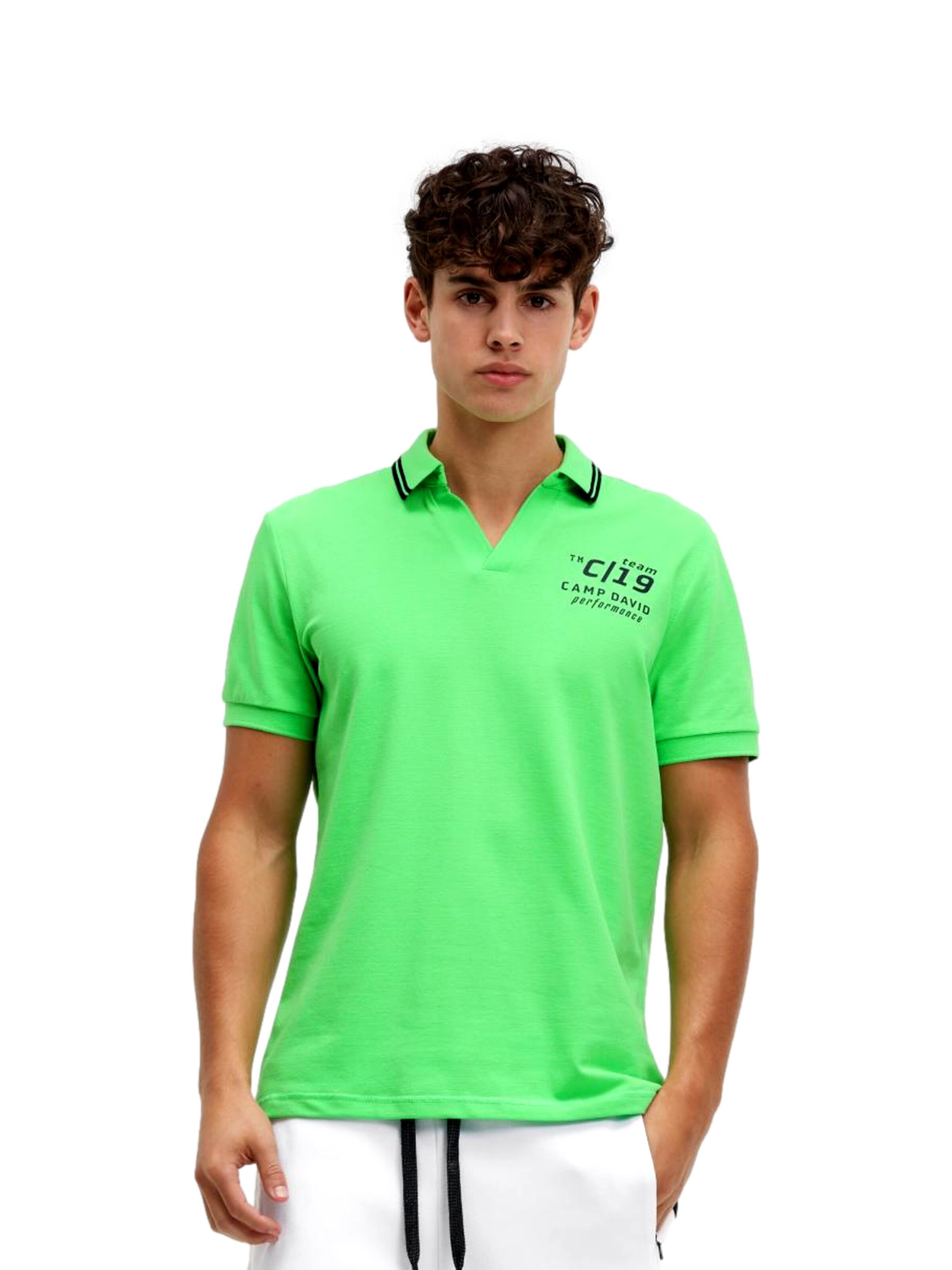 T-Shirt 'Game.Set.Match' CAMP DAVID en vert : devant