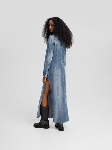 Robe-chemise Bershka en bleu