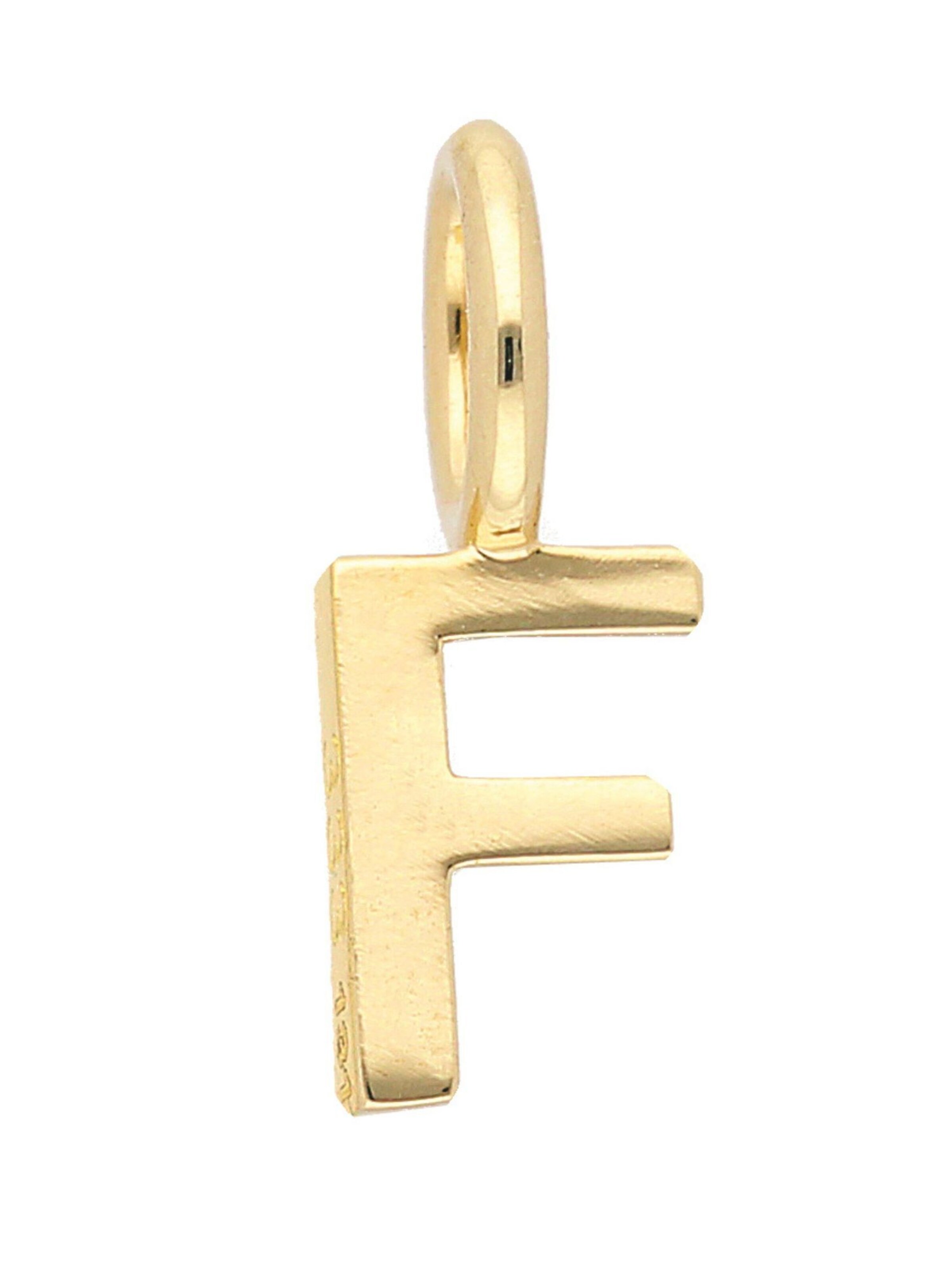 Adelia´s Anhänger 'F' in Gold: Vorderseite