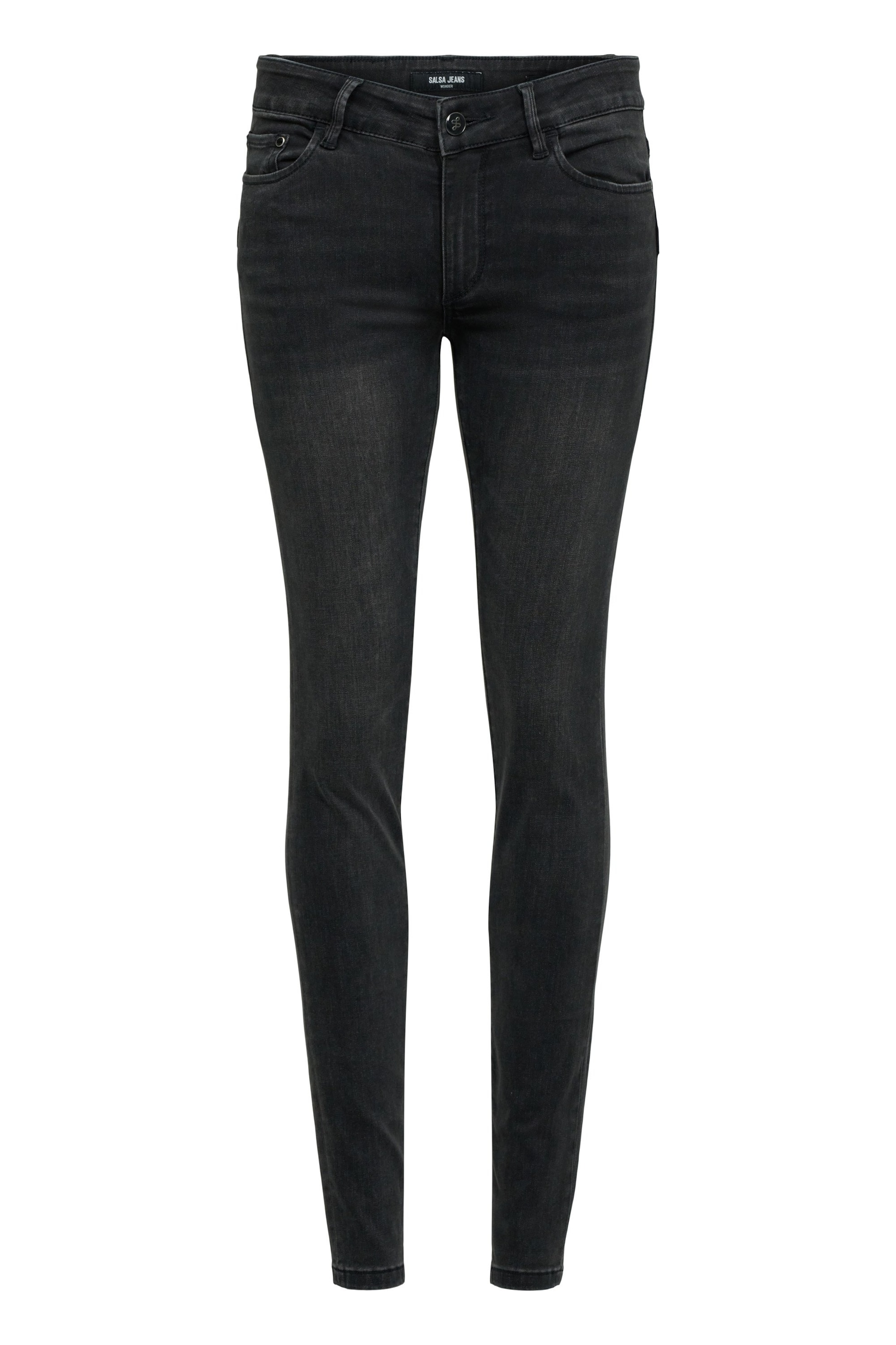 Salsa Jeans Skinny Jeans 'Wonder' in Zwart: voorkant