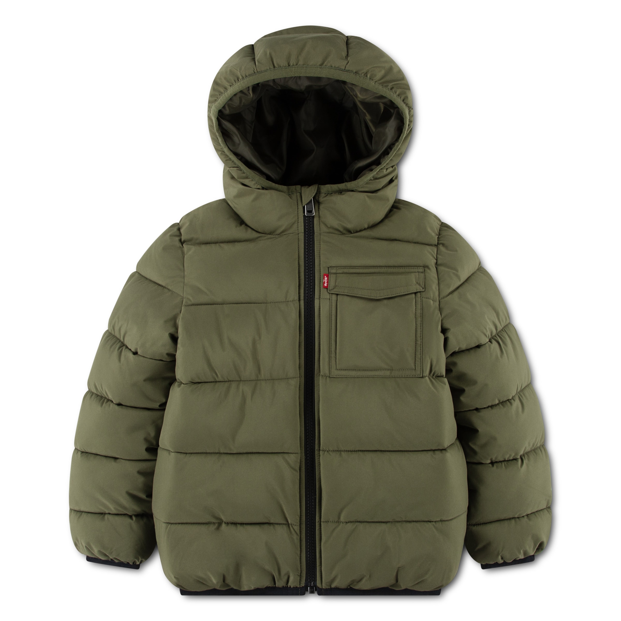 Levi's Kids Winter Parka in Green: front
