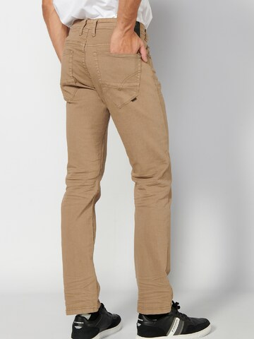 KOROSHI regular Jeans i brun