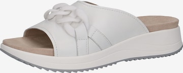 CAPRICE Mules in White: front