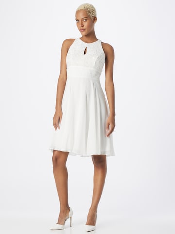 Robe de cocktail VM Vera Mont en blanc : devant