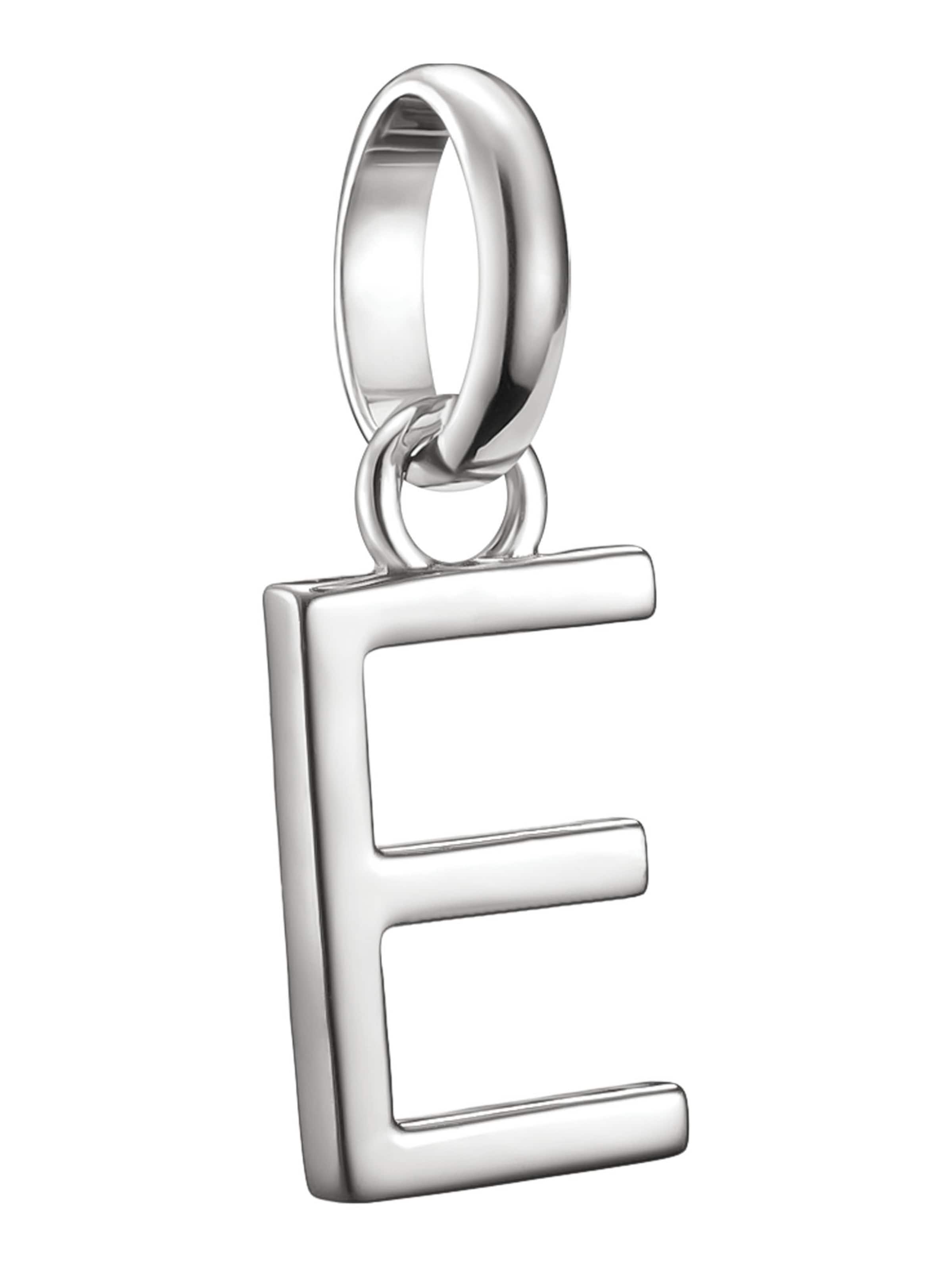 Thomas Sabo Anhänger 'Buchstabe E Connect' in Silber: Vorderseite