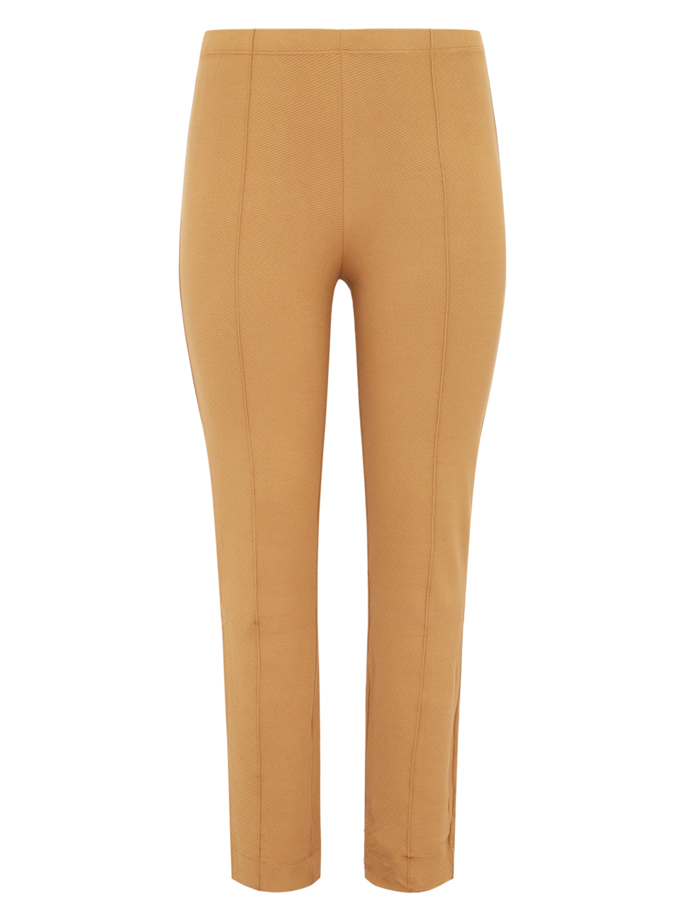 YOEK Bügelfaltenhose ' Diagonal ' in Braun: Vorderseite