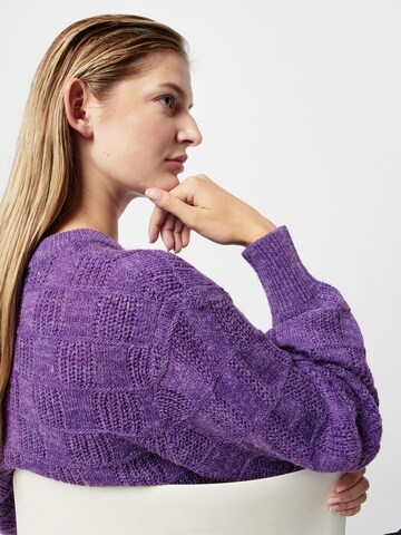 ICHI Sweater 'NOVO' in Purple