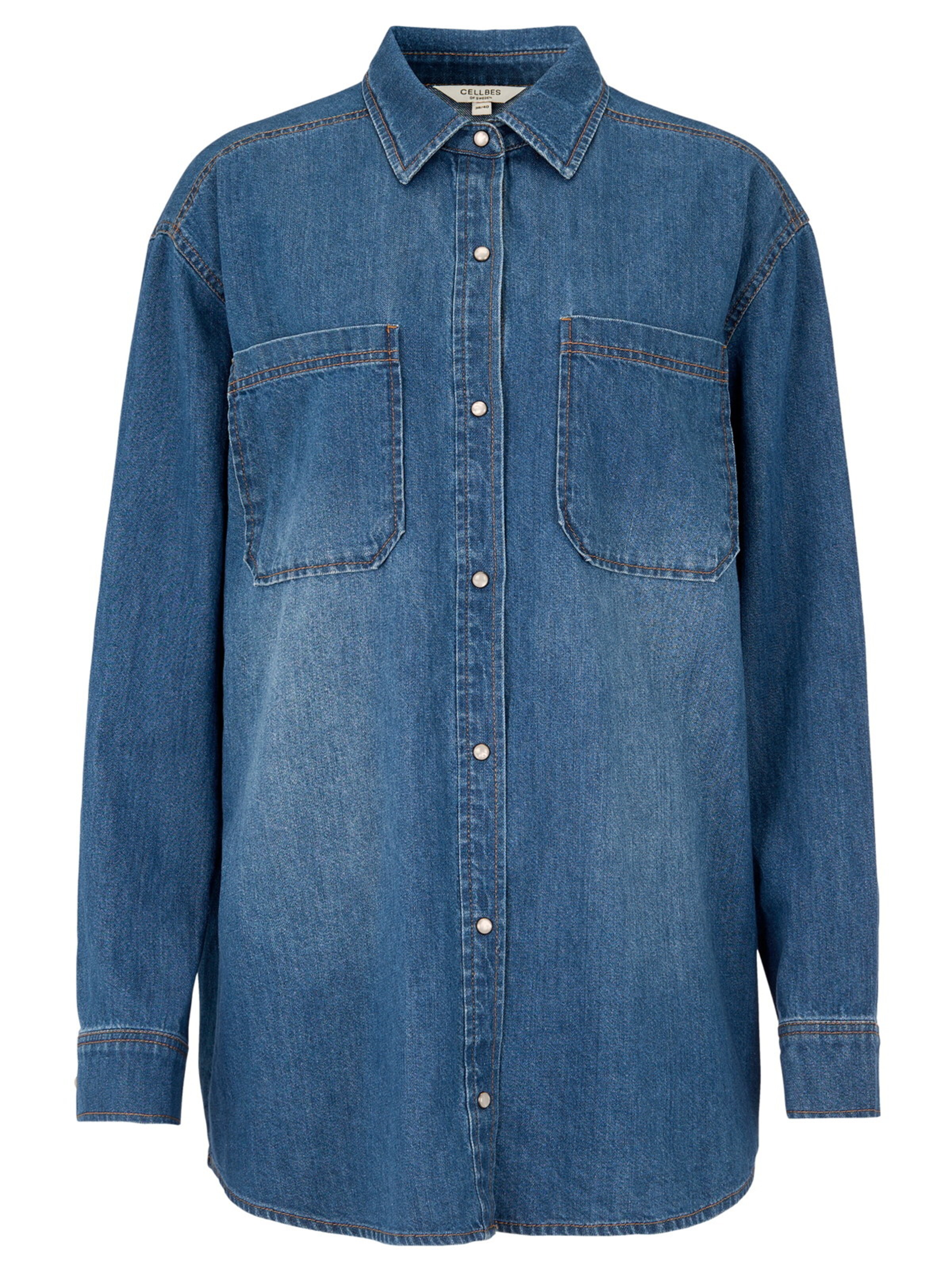 Cellbes of Sweden Bluse in blue denim, Produktansicht