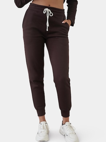 Regular Pantalon Ombre en marron