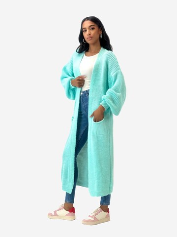 Manteau en tricot Elara en vert