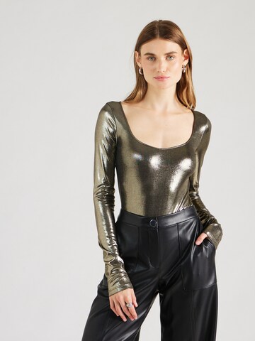 PATRIZIA PEPE Shirt bodysuit in Gold: front