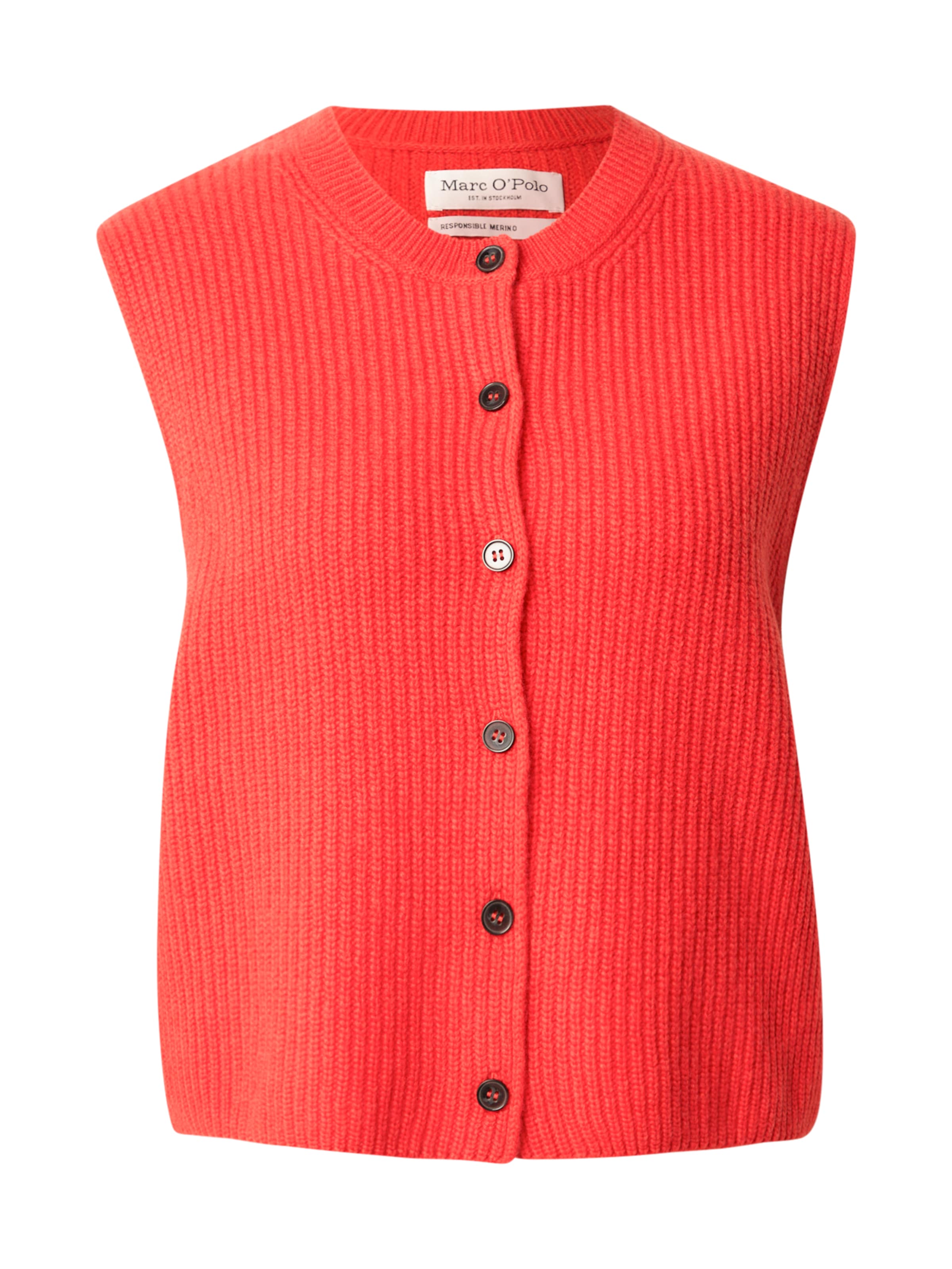 Marc O'Polo Πλεκτό γιλέκο σε κόκκινο: μπροστά