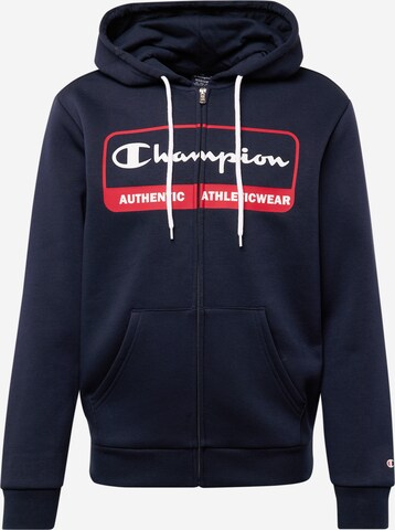 Champion Authentic Athletic Apparel Mikina – modrá: přední strana