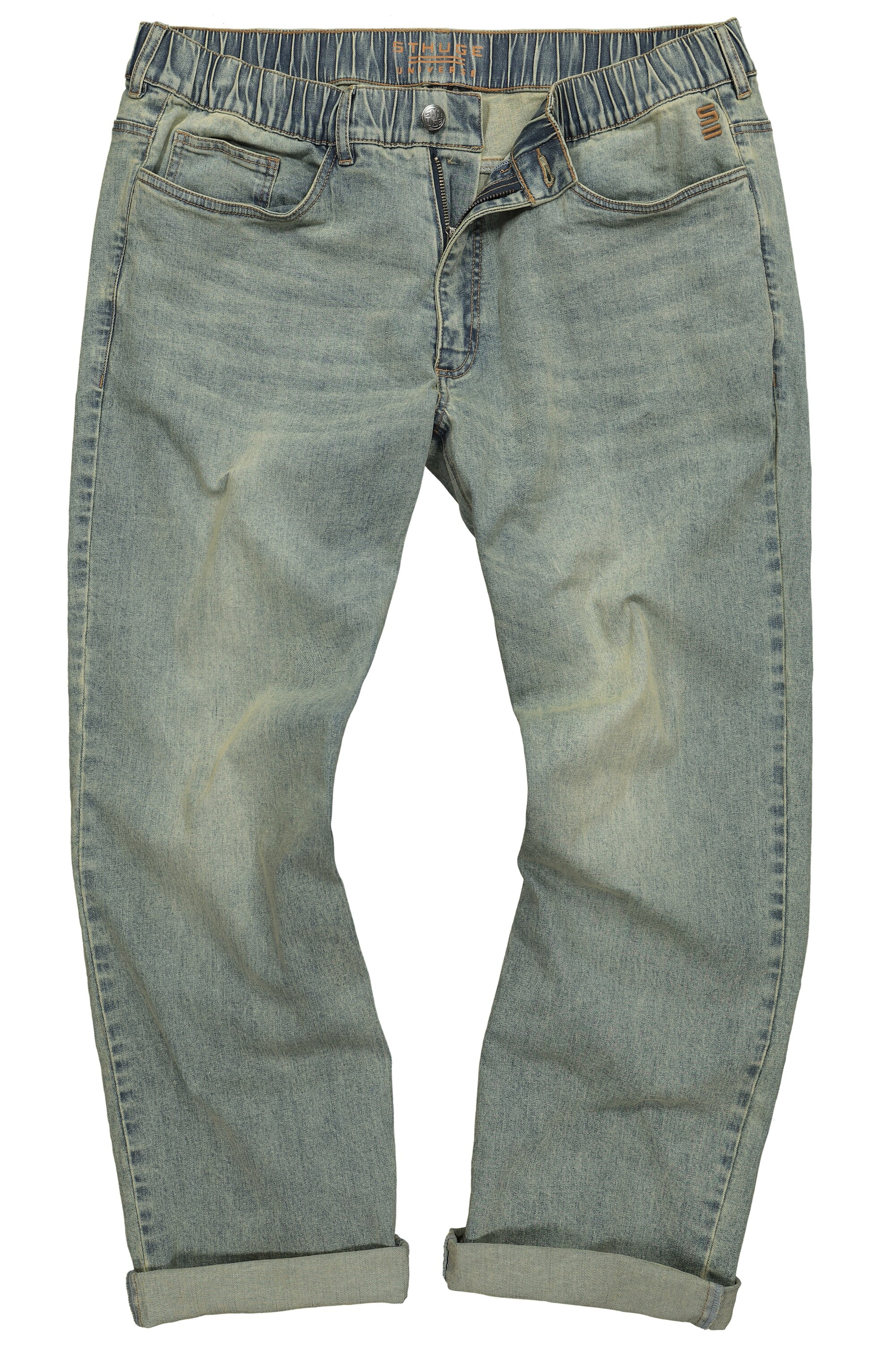 STHUGE Baggy Jeans in Blue: front