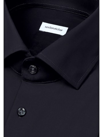 SEIDENSTICKER Slim fit Business shirt in Black