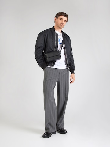 HUGO Тениска 'Namerix' в бяло