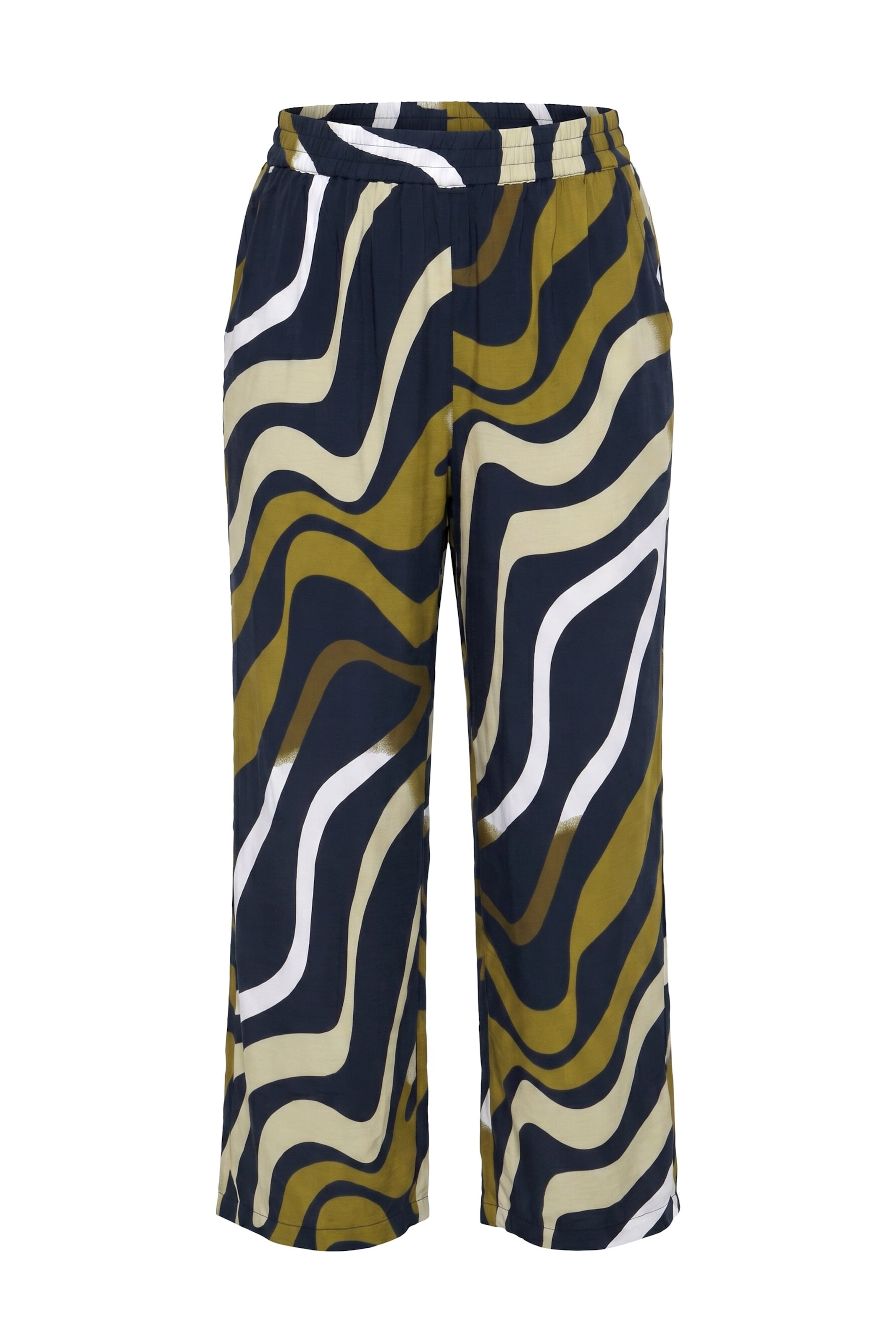 Ulla Popken Wide Leg Hose in Mischfarben: Vorderseite