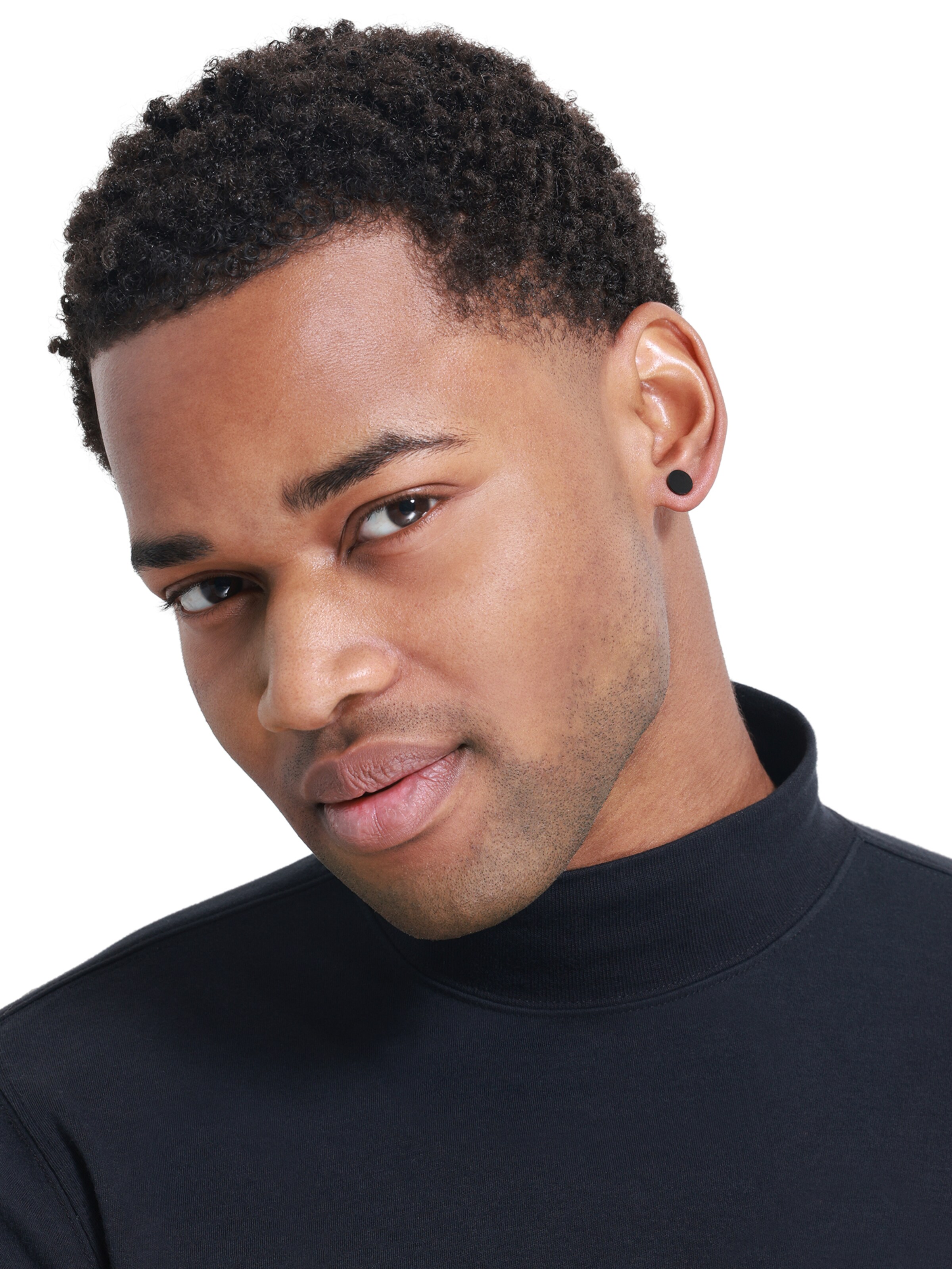 Heideman Ohrschmuck 'Anthony' in Schwarz: Vorderseite