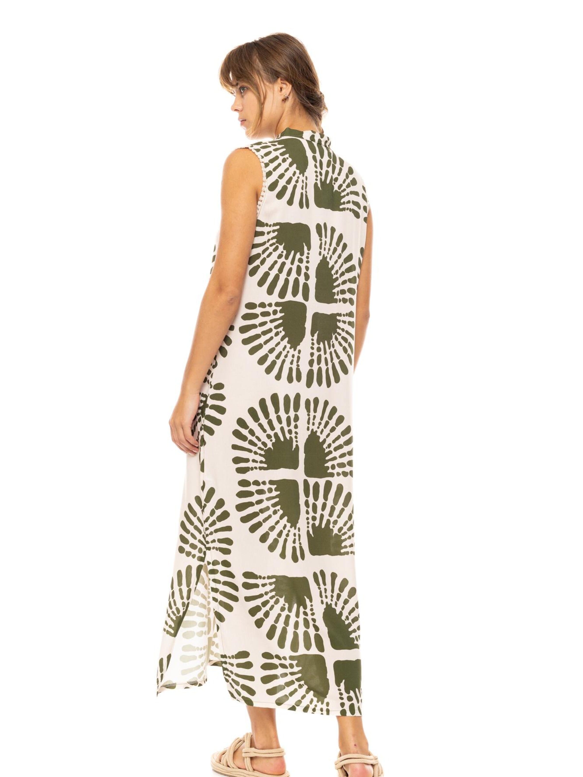 Robe d’été 'BEACHWEAR LONG JADE SAFARI' Pink Label en vert