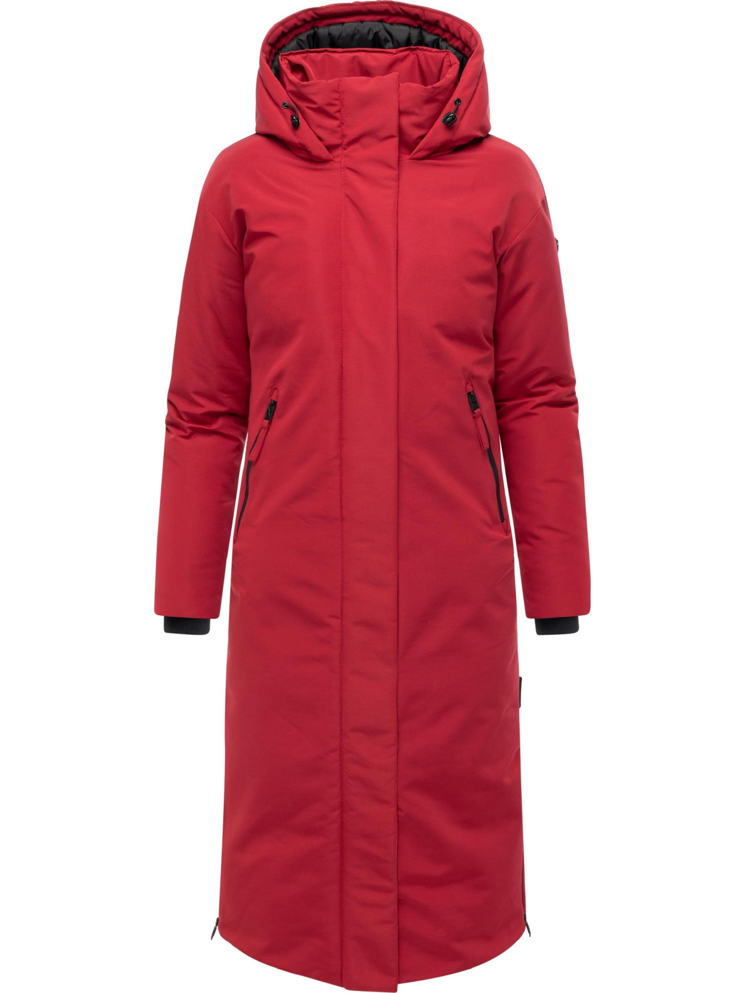 NAVAHOO Zimný kabát 'Schneewächter 14' - Červená: predná strana