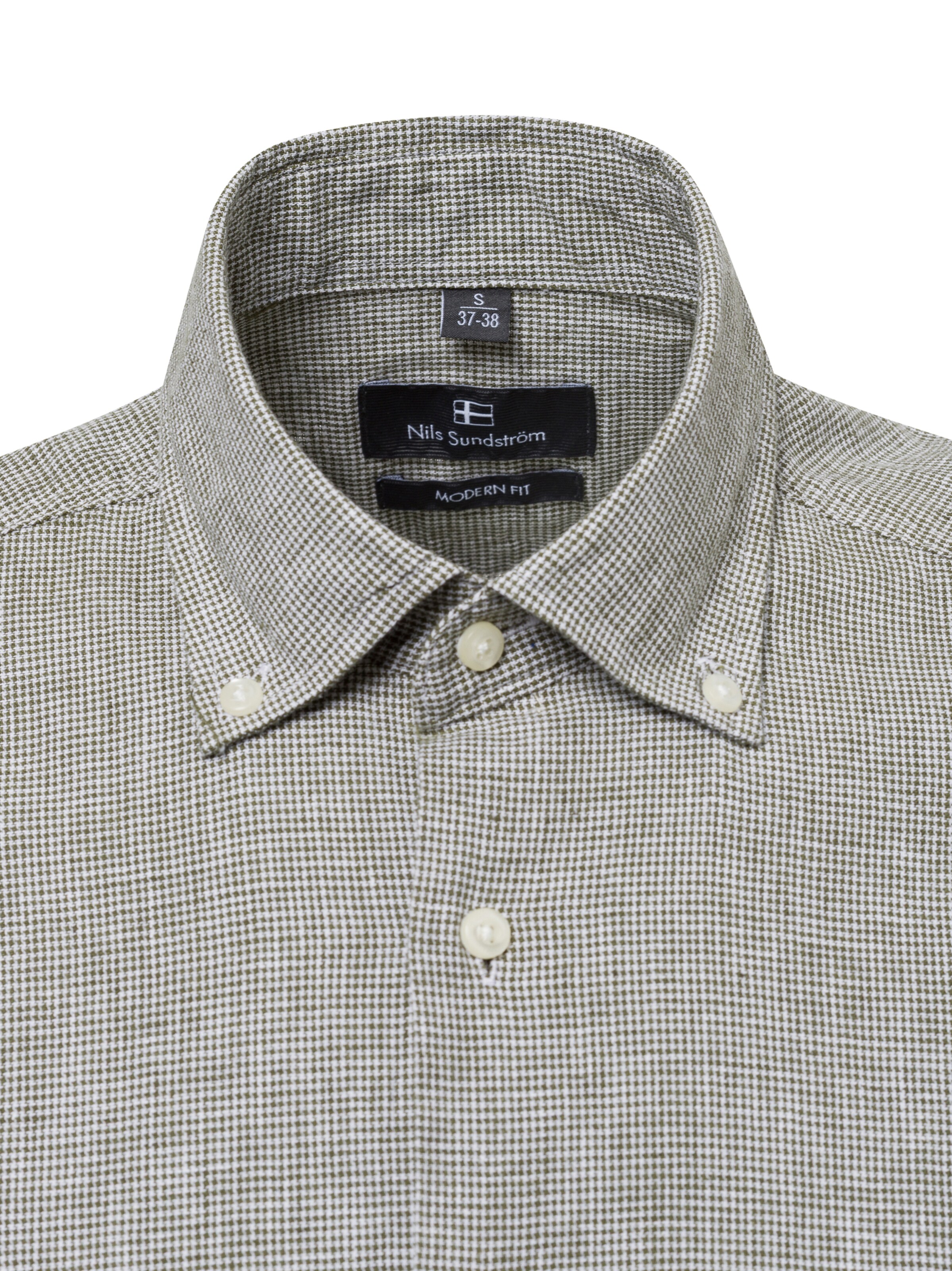 Nils Sundström Regular fit Button Up Shirt in Green