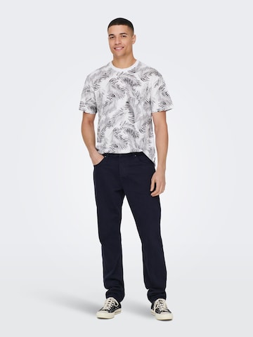 Only & Sons - Camiseta 'Perry' en blanco