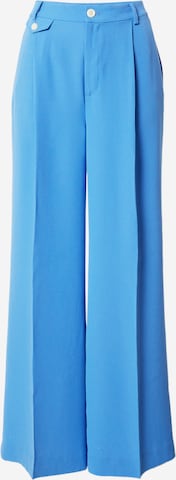 Lauren Ralph Lauren - Perna larga Calças com vincos 'HARPREET' em azul: frente