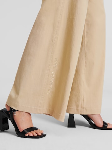 Karl Lagerfeld Loose fit Pleat-Front Pants in Beige