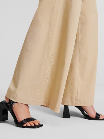 Loosefit Pantaloni con pieghe di Karl Lagerfeld in beige
