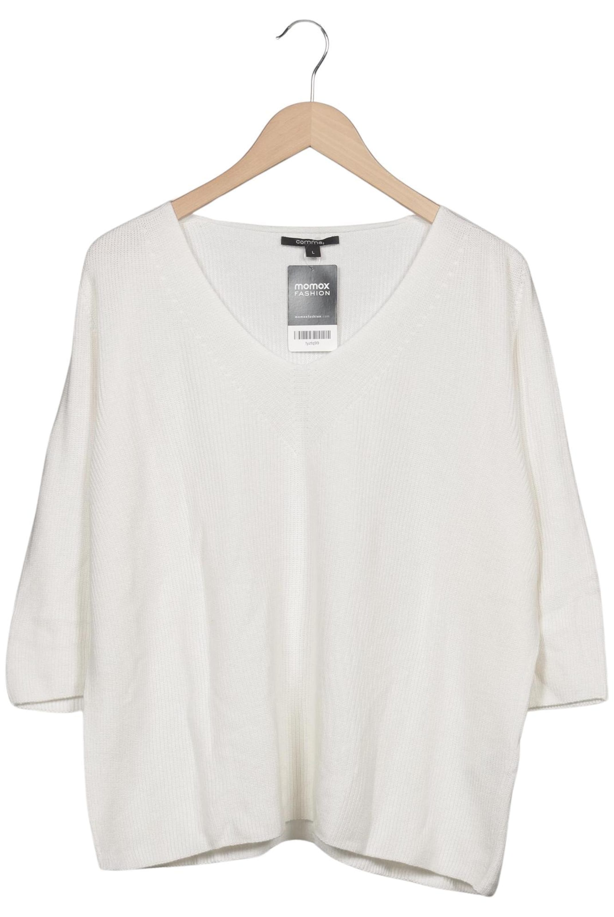 COMMA Pullover L in Weiß: Vorderseite