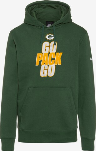 NIKE Athletic Sweatshirt 'Green Bay Packers' in Green: front