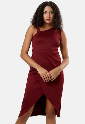 Campus Sutra - Vestido de cocktail 'Ashlyn' em vermelho: frente