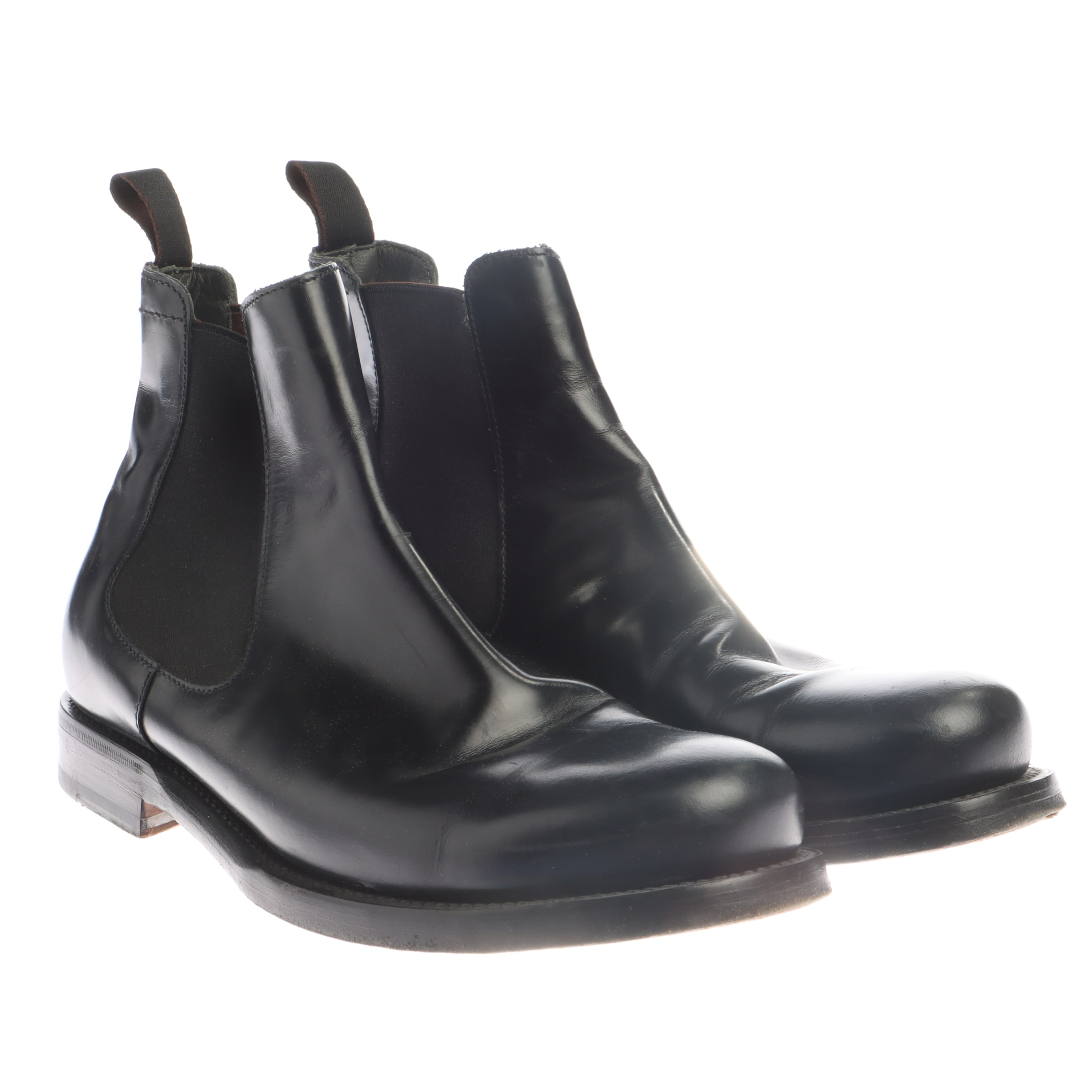 JIL SANDER Anke & Mid-Calf Boots in 42 in Black: front