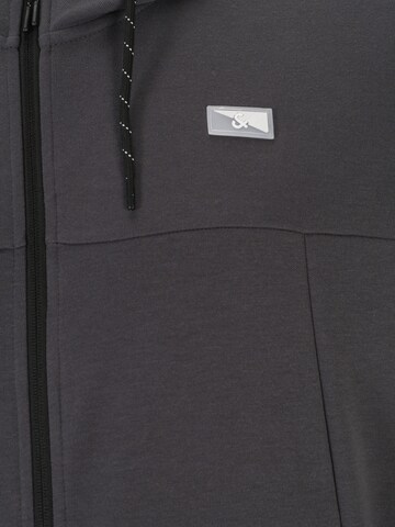 Jack & Jones Plus - Sudadera con cremallera 'Air' en gris