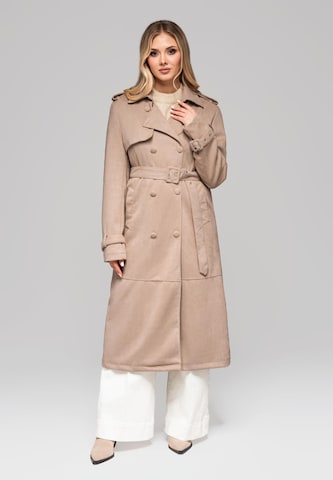 Ombre Between-seasons coat in Beige