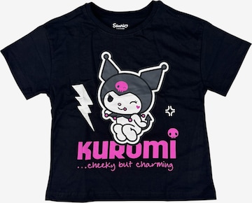 HELLO KITTY Shirt 'Hello Kitty Kuromi' in Black: front