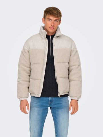 Veste d’hiver 'ONSEli' Only & Sons en gris : devant