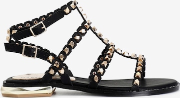 Sandalo di CAFè NOIR in nero: frontale