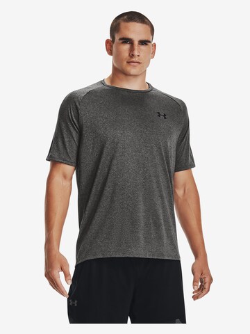 UNDER ARMOUR Regular Fit Funktionsshirt 'Tech 2.0' in Grau: predná strana