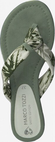 Earth Edition by Marco Tozzi T-Bar Sandals in Green