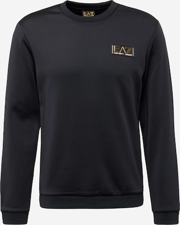 Sweat-shirt EA7 Emporio Armani en noir : devant