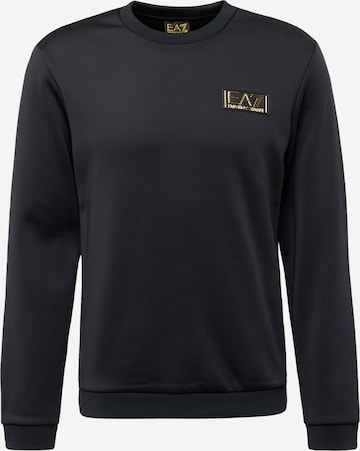 EA7 Emporio Armani Sweatshirt in Zwart: voorkant