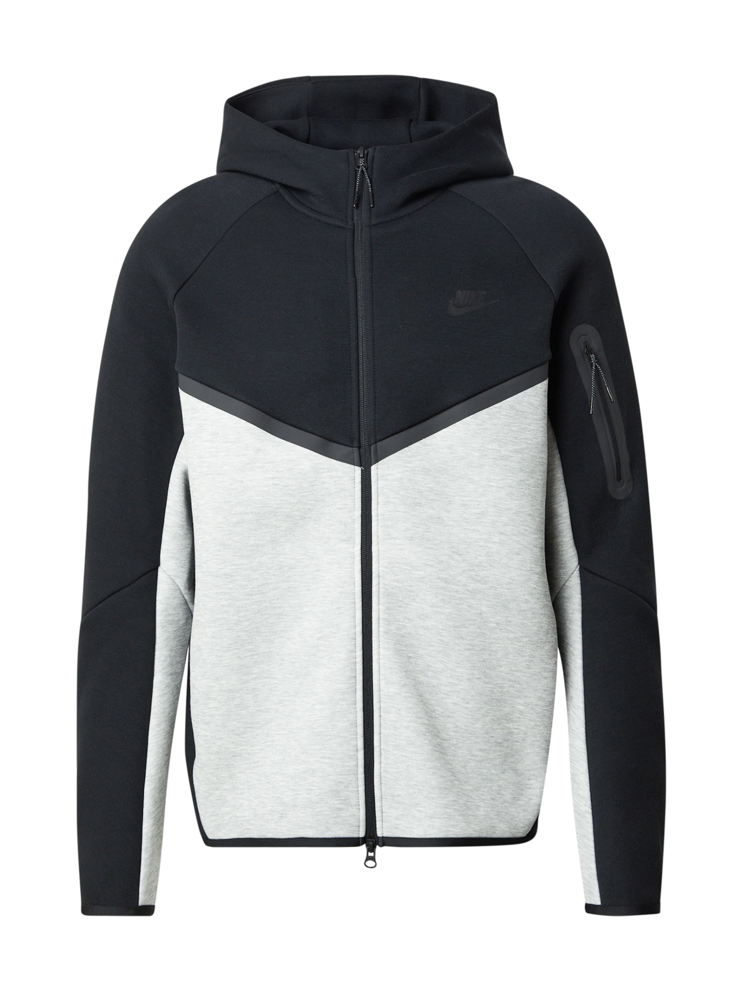 Nike SportswearGornji dio trenirke 'TECH FLEECE' - crna boja: prednji dio